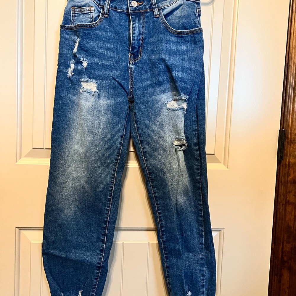 Distressed Blue Jeans for Women